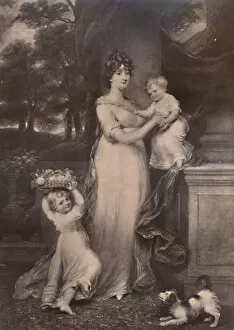 Charles Turner Gallery: Maria Scott-Waring and her daughters, c 1804 (1894). Artist: Charles Turner