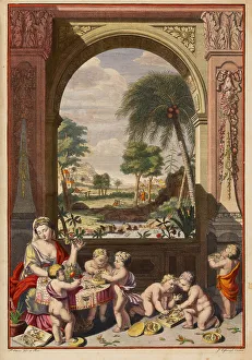 Maria Sibylla Merian. From: Dissertatio de generatione et metamorphosibus insectorum... 1719. Creator: Ottens, Frederick (1694-1727)