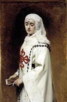 19th 20th Centuries Prints: Maria Sverreri (1869-1928), Spanish theater actress, characterized as Dona Ines