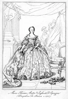 Dauphine Prints: Maria-Teresa of Spain, daughter of King Philip V of Spain, (1726-1746)