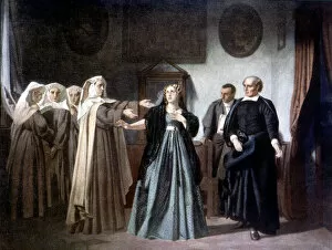Mariana Pineda awaiting execution before going to the gallows on May 26, 1831 in Granada