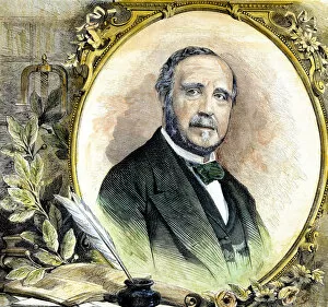 Mariano Roca de Togores, Marquis of Molins (1812-1899), coloured engraving in the