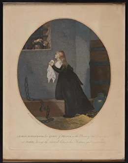 Guillotined Prints: Marie Antoinette at the Conciergerie, ca 1797