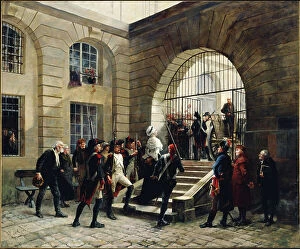 Escorting Collection: Marie-Antoinette leaving the Conciergerie, October 16, 1793, 1885