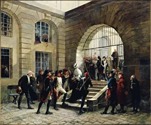 Canvasmaterial Prints: Marie-Antoinette leaving the Conciergerie