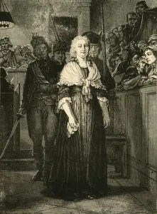 Convict Collection: Marie Antoinette Leaving the Revolutionary Tribunal, 1793, (1890). Creator: Unknown