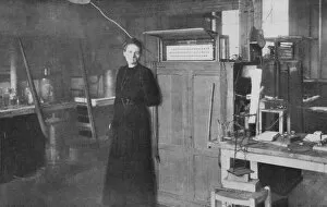 Marie Curie Gallery: Marie Curie, Polish-born French physicist, in her laboratory, 1912