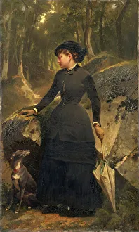 Marie Giraud, daughter of painter Charles Giraud, niece of Eugène Giraud, 1881. Creator: Pierre Francois Eugene Giraud