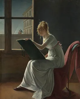Young Women Collection: Marie Josephine Charlotte du Val d Ognes (1786-1868), 1801. Creator: Marie-Denise Villers