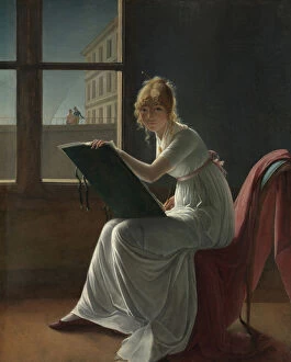 Marie Josephine Charlotte du Val d'Ognes (1786-1868), 1801. Creator: Marie-Denise Villers