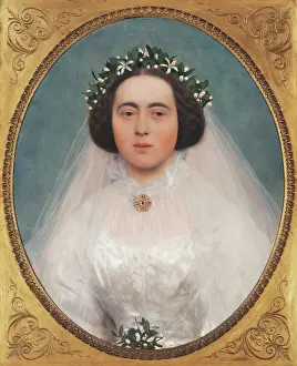 Gustav 1862 1918 Prints: Marie Kerner von Marilaun as bride, 1891-1892. Creator: Klimt, Gustav (1862-1918)