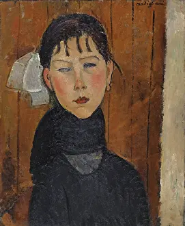 Modigliani Prints: Marie (Marie, daughter of the people), 1918. Creator: Amadeo Modigliani