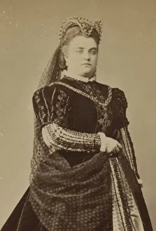 Marie Sasse (1834-1907) as Elisabeth de Valois, in Opera Don Carlos by Giuseppe Verdi. Paris, Theatr Marie Sasse (1834-1907) as Elisabeth de Valois, in Opera Don Carlos by Giuseppe Verdi. Paris, Theatr