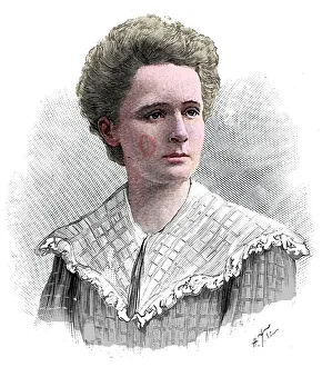 Famous People Prints: Marie Sklodowska Curie, Polish-born French physicist, 1904