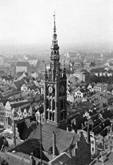 Marienkirche Church steeple, Germany, 1926