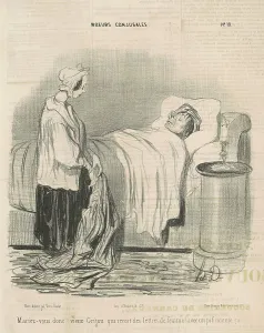 Mariez-vous donc! vieux Grigou... 19th century. Creator: Honore Daumier