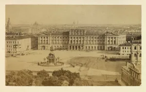 The Mariinsky Palace (Marie Palace) on the St Isaacs Square in Saint Petersburg, 1874