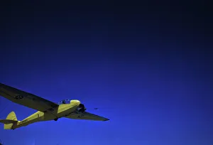 Airfield Collection: A Marine Corps glider being towed by a power plane from Page Field, at Parris Island, S.C. 1942