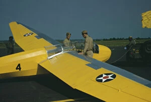 Aeroplane Gallery: Marine glider at Page Field, Parris Island, S.C. 1942. Creator: Alfred T Palmer