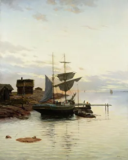 Marine Landscape, Motif from Hirvisalo, 1885. Creator: Frans Maexmontan