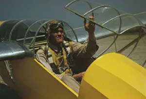 Marine lieutenant, glider pilot in training, at Page Field, Parris Island, S. C. 1942. Creator: Alfred T Palmer