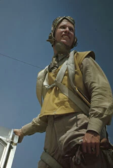 Marine lieutenant, glider pilot in training at Page Field, Parris Island, S.C., 1942. Creator: Alfred T Palmer