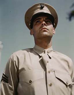 Marine Sgt. at New Orleans, La. between 1941 and 1945. Creator: Howard Hollem