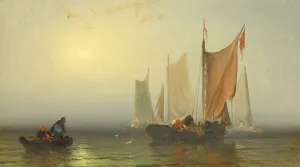 Oil On Paperboard Gallery: Marine Study, 1860-1900. Creator: Franklin D. Briscoe