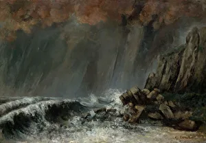 Courbet Prints: Marine: The Waterspout, 1870. Creator: Gustave Courbet