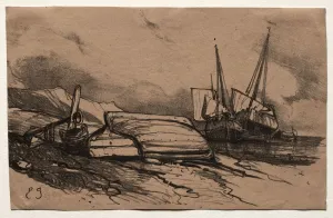 Six Marines, 1833. Creator: Eugene Isabey (French, 1803-1886)
