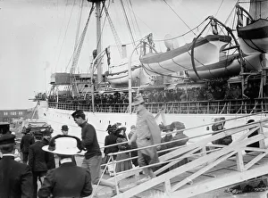 Lifeboat Prints: Marines aboard Prairie, 1911. Creator: Bain News Service