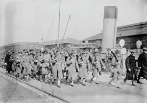 Us Marines Prints: Marines debark, 1913. Creator: Bain News Service