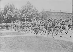 March Prints: Marines Departing for France, 1917. Creator: Bain News Service