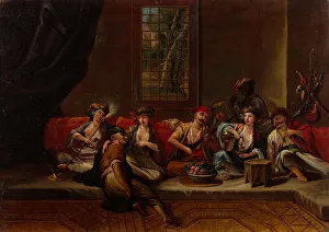 Hookahs Prints: Marines of the Ottoman Navy, 1730s. Artist: Vanmour (Van Mour), Jean-Baptiste, (School)