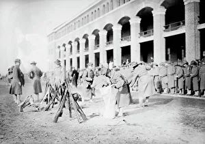 Us Marines Prints: Marines packing, League Isl'd. 1913. Creator: Bain News Service