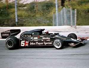 Sponsorship Prints: Mario Andretti racing a JPS Lotus-Cosworth 78, Spanish Grand Prix, Jarama, Spain, 1977
