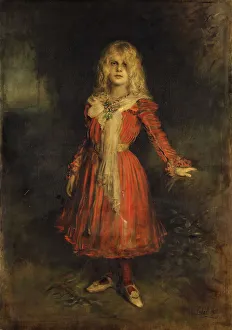 Von Lenbach Franz Prints: Marion Lenbach (1892-1947), the Artists Daughter, 1900. Creator: Franz von Lenbach