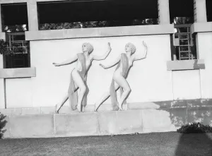 Imitation Prints: Marion Morgan dancers, between 1914 and 1927. Creator: Arnold Genthe