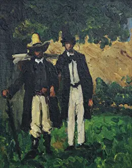 Museo Soumaya Prints: Marion and Valabregue Setting out to Paint from Nature