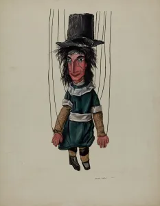 Marionette Prints: Marionette - Missionary, c. 1937. Creator: Dorothy Harris