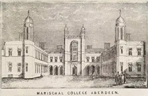 Victorian Gothic Prints: Marischal College, Aberdeen, c1830s-1860s. Creator: Unknown