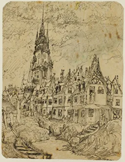 Bresdin Rodolphe Prints: Maritime Village, n. d. Creator: Rodolphe Bresdin