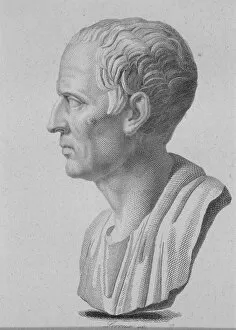 Images Dated 10th October 2013: Mark Tulio Ciceron (106-43 BC), orator, writer, politician and philosopher, engraving, 1840