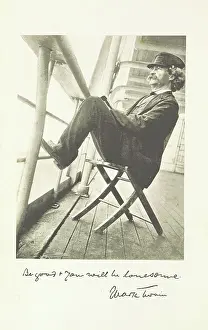 Paddle Steamers Prints: Mark Twain, 1897. Creator: Unknown