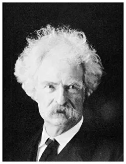 James D Collection: Mark Twain, American novelist, in his later years, c1890s (1955)