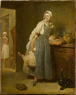 Pots Gallery: Back from the Market, 1739. Creator: Chardin, Jean-Baptiste Simeon (1699-1779)