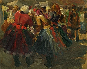 Mousson Teodor Jozef Prints: At the market, 1925-1930. Creator: Teodor Jozef Mousson