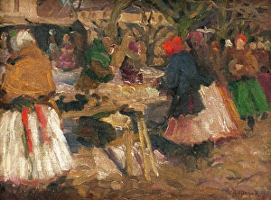 Market Place Prints: Market, around 1935. Creator: Teodor Jozef Mousson