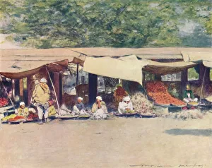 Market Day in Peshawur, 1905. Artist: Mortimer Luddington Menpes