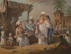 Market Stall Collection: Market Day, Roseau, Dominica, ca.1780. Creator: Agostino Brunias